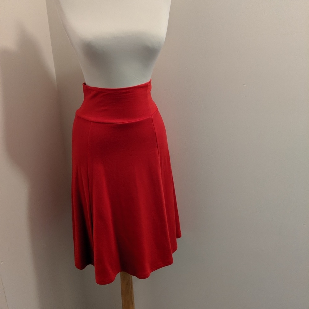 American Apparel Red A line skirt